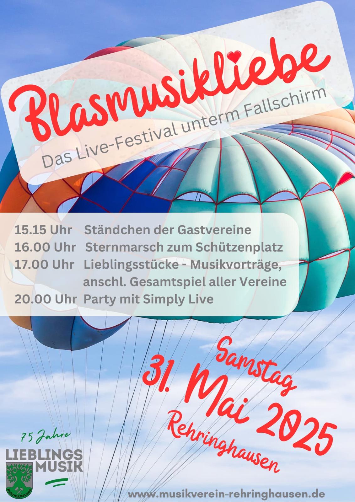 Blasmusikliebe Heißluftballon